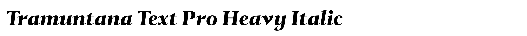 Tramuntana Text Pro Heavy Italic image